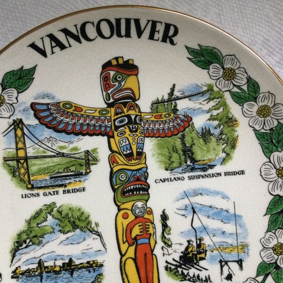 Vintage Royal Winton England Coast Craft Vancouver Canada Collectible Plate - Picture 2 of 5